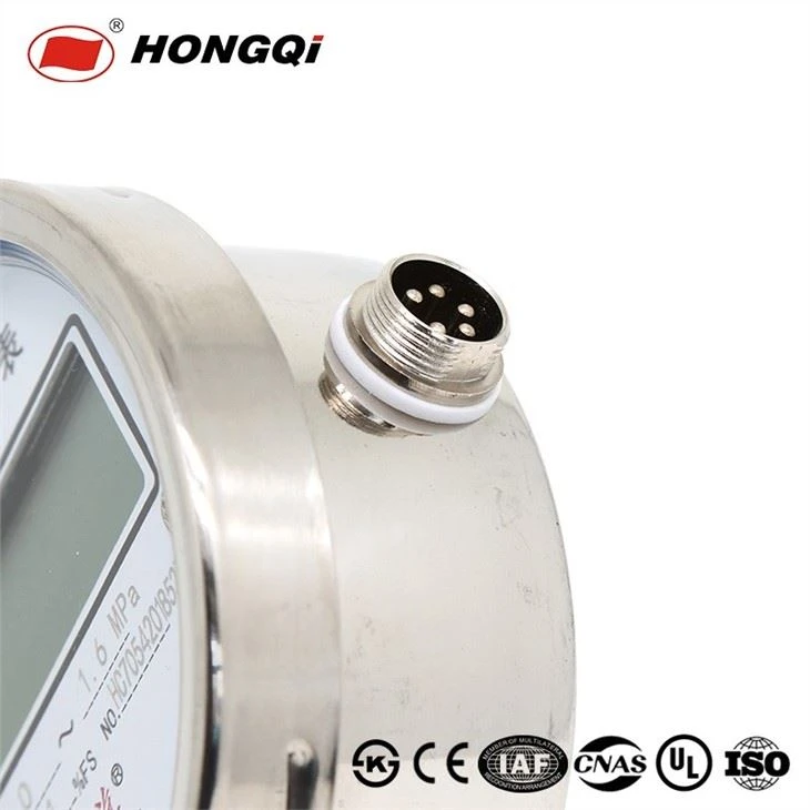 Hongqi 100mmDigital Hydraulic/Gas Industrial Precision Pressure Gauge With M20*1.5 Lower Mount