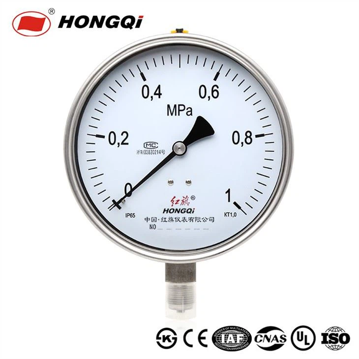 Hongqi Y-150bf (6") Bon kalite lajman ki itilize nan IndustryPressure Gauge OEM